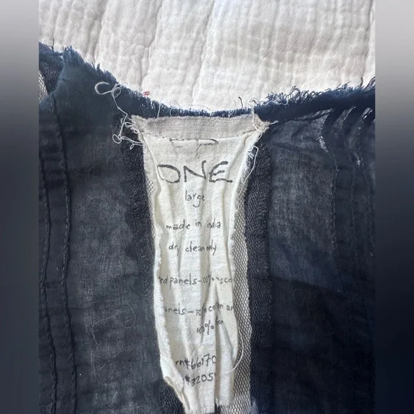 RARE Free People FP ONE Vintage Border Print Tunic Slip Top Shirt size Large - Picture 4 of 11